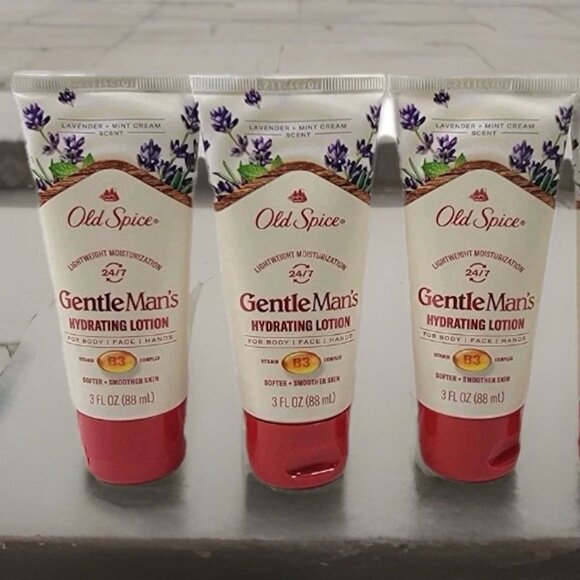 3X Old Spice Gentle Man's Hydrating Lotion for Body/Face/Hands Lavender + mint - Picture 2 of 5
